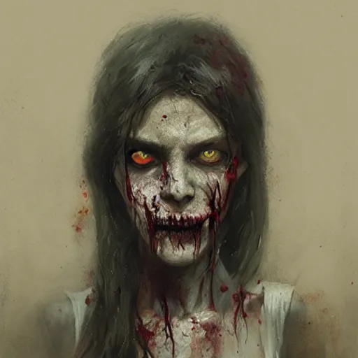 Image similar to A portrait of a zombie, art by greg rutkowski, matte painting, trending on artstation