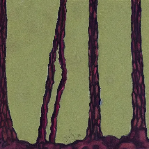 Prompt: trees in forest flat 2 d art atey ghalian