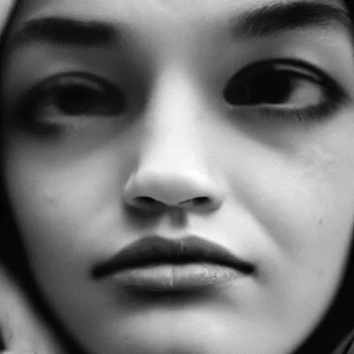 Prompt: Woman. Portrait. Close up. Facial detail. CineStill
