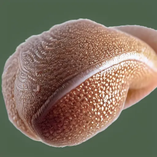 Prompt: photorealistic photo of a slug that looks like Donald Trump