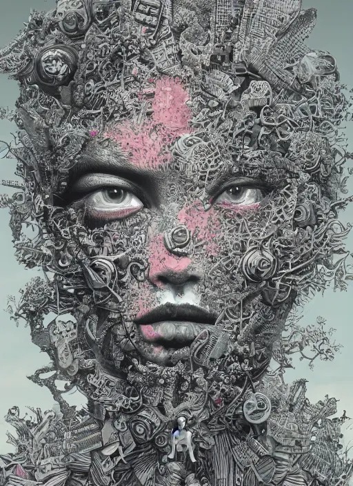 Image similar to Ai goddess painting by Dan Hillier, trending on artstation, artstationHD, artstationHQ, 4k, 8k