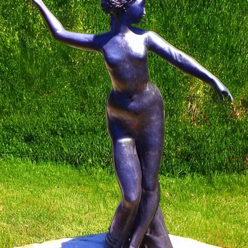 Prompt: statue of dancing girl by carole a. feuerman