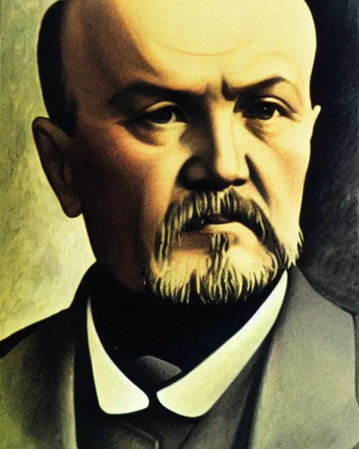 Image similar to vladimir illich lenin, leader of the world proletariat, socialist realism, art art, good quality