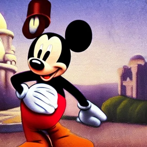 Image similar to photo of mickey mouse as a muslim prophet