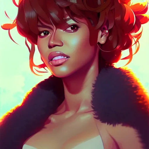 Image similar to beyonce, portrait shinkai makoto studio ghibli studio key hideaki anno sakimichan stanley artgerm lau rossdraws james jean marc simonetti elegant highly detailed digital painting artstation pixiv