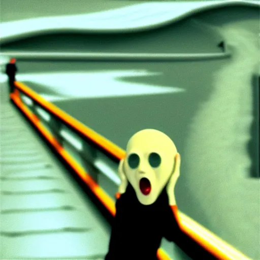 Image similar to the scream 3 d render