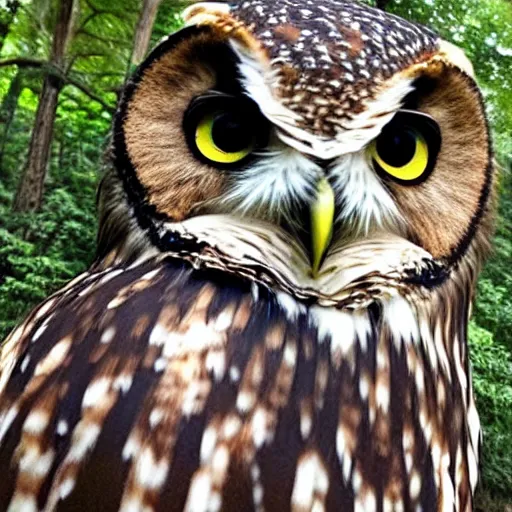 Image similar to owl selfie