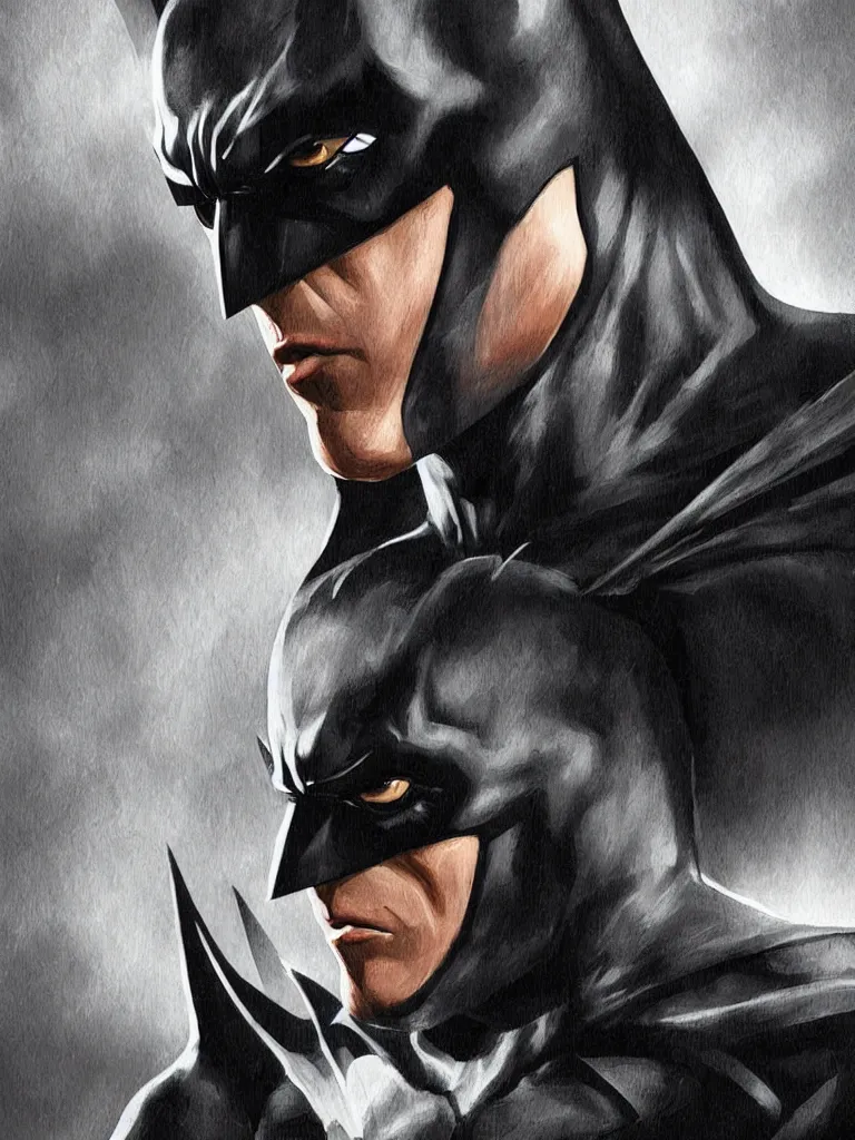 Image similar to Close-up portrait of the the batman.