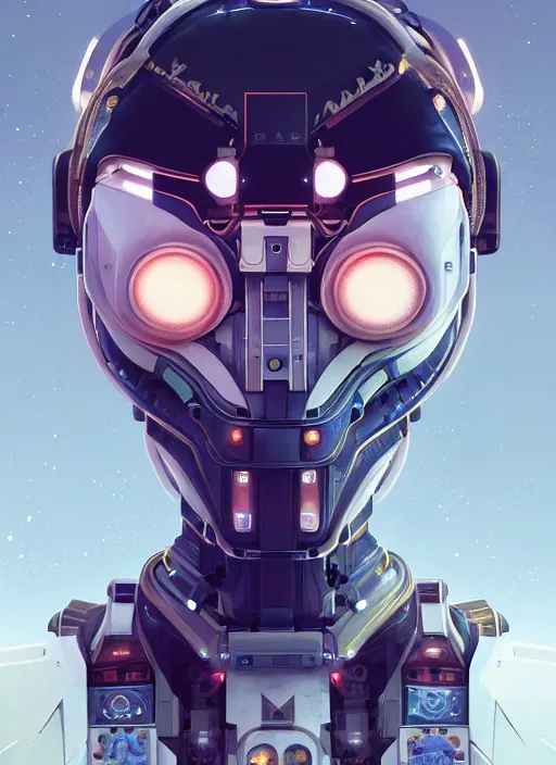 Image similar to symmetry!! portrait of a robot astronaut, tech face, floral! horizon zero dawn machine, intricate, elegant, highly detailed, digital painting, artstation, concept art, smooth, sharp focus, illustration, art by artgerm and greg rutkowski and alphonse mucha, 8 k