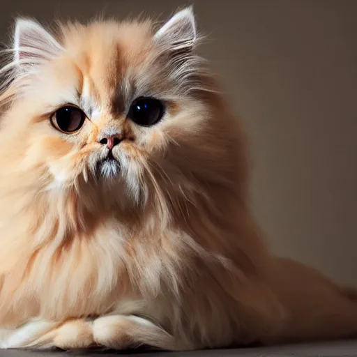 Prompt: persian cat, light orange, photo, award winning