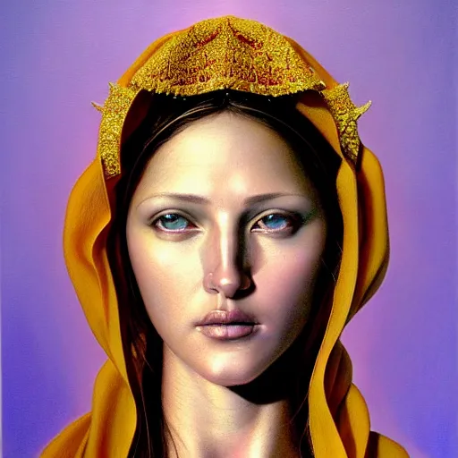 Prompt: hyperrealistic mixed media painting of beautiful Virgin Mary, stunning 3d render inspired art by P. Craig Russell and Barry Windsor-Smith, perfect facial symmetry, dim volumetric lighting, full full full full face face face face face 8k octane beautifully detailed render, headpiece headpiece headpiece, post-processing, portrait, extremely hyper-detailed, intricate, epic composition, brown brown brown eyes eyes eyes eyes, realistic realistic realistic eyes, cinematic lighting, masterpiece, trending on artstation, detailed detailed detailed, masterpiece, stunning