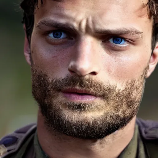 Image similar to Jamie Dornan starring in saving private Ryan