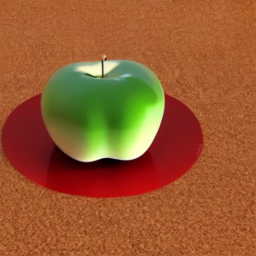 Prompt: 3 d render of apple