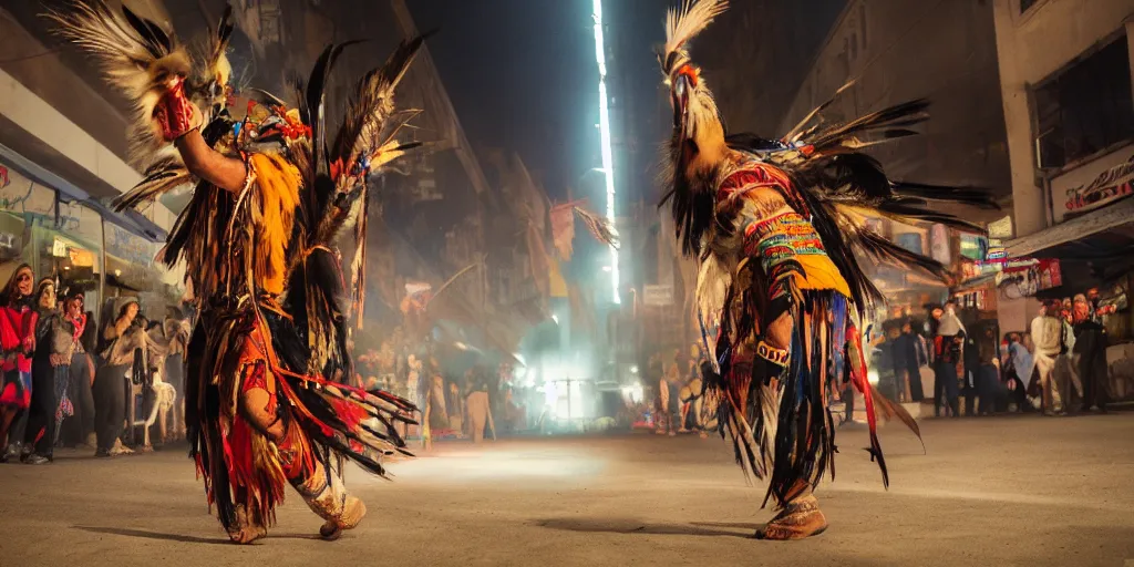 Image similar to of Native American Shaman dancing by Liam Wong and Boris Vallejo