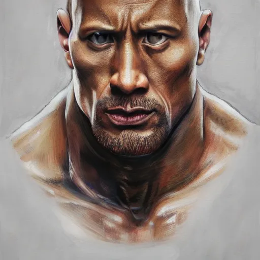 Prompt: Dwayne Johnson as an armored skinless titan in Attack on Titan, oil on canvas, intricate, portrait, 8k, HDR