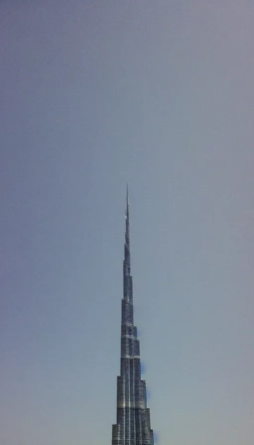 Image similar to the burj khalifa in the style of eiffel tower