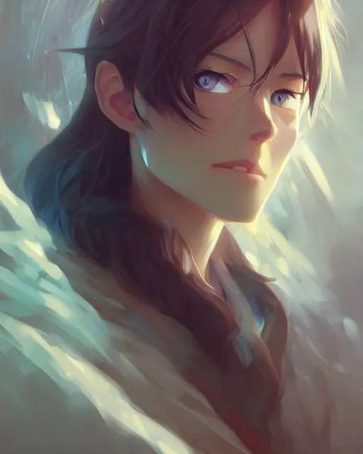 Image similar to ambient cave lighting, detailed face, by makoto shinkai, stanley artgerm lau, wlop, rossdraws