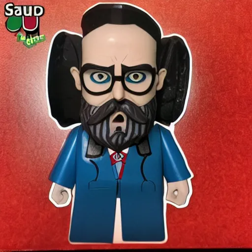 Image similar to carl jung cosplay sigmund freud, stop motion vinyl action figure, plastic, toy, butcher billy style