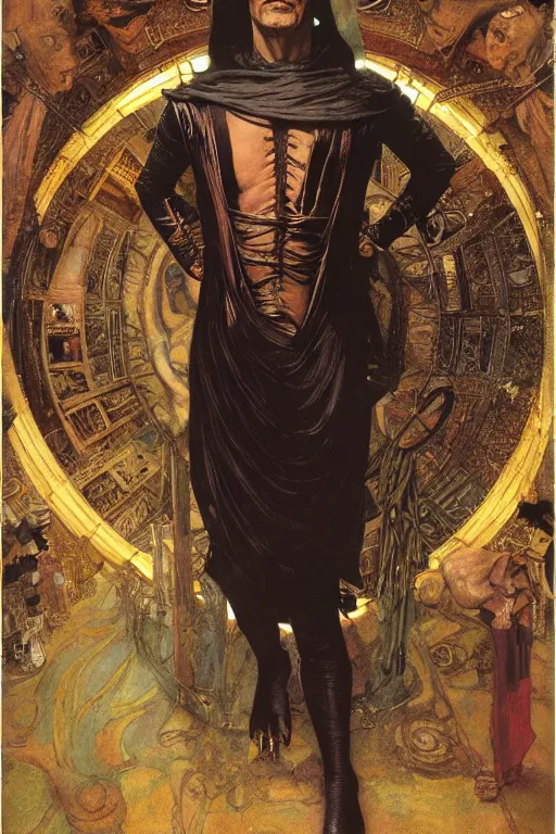 Prompt: full length portrait of udo kier as the nighcrawler by lawrence alma tadema awrence alma tadema, rick berry, norman rockwell, jason fabok. greg staples, nc wyeth, jack kirby