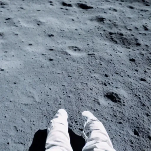 Prompt: white hoodie abandoned on the ground on the moon