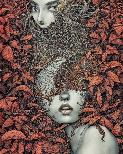 Image similar to portrait painted in jacek yerka style drawn by vania zouravliov and takato yamamoto, inspired by love, intricate acrylic gouache painting, high detail, sharp high detail, artstation