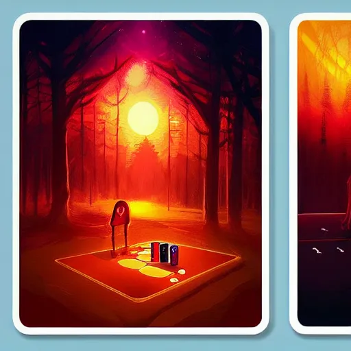 Image similar to poker cards by alena aenami and annato finnstark