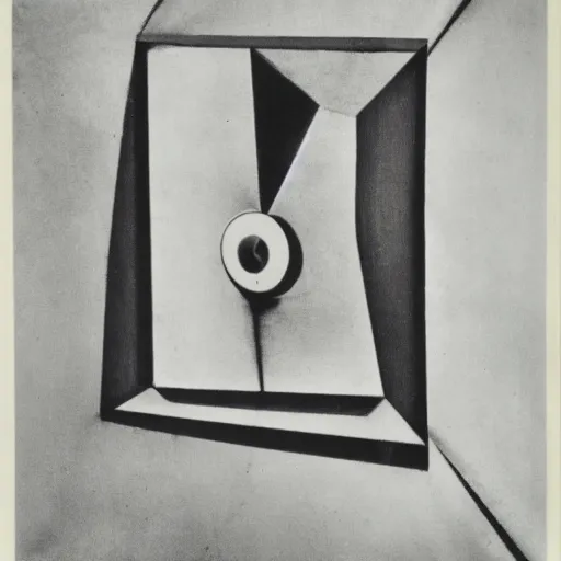 Prompt: The ‘Naive Oculus’ by Man Ray, auction catalogue photo, private collection, provided by the estate of Salvador Dali