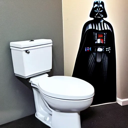 Image similar to Darth Vader as a toilet