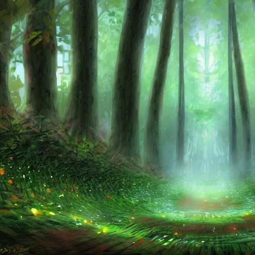 Image similar to forest merged with silicon - based life, art on deviantart