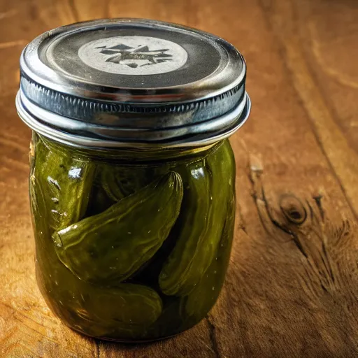 Image similar to police interrogating a jar of pickles