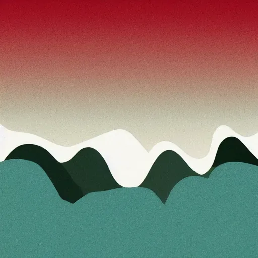 Prompt: “ geometric vector illustration of mountains in the fog ”