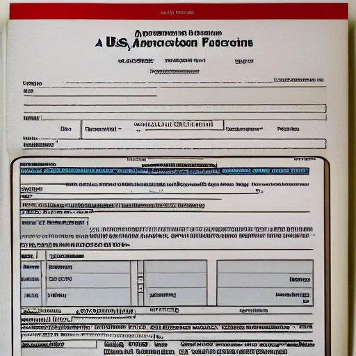 Image similar to A scan of a US immigration form, from year 2100