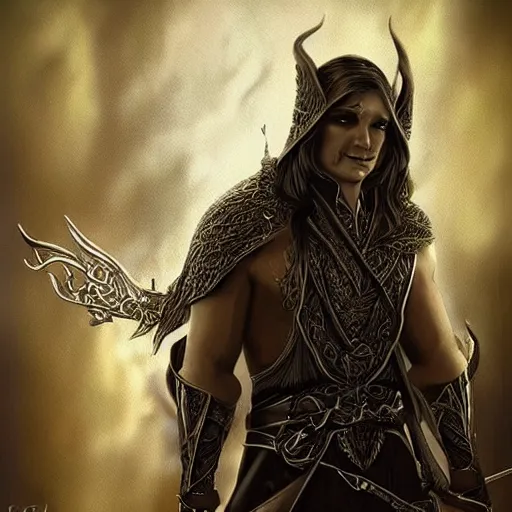 Image similar to male elven bard, dark fantasy art by Stephan Koidl