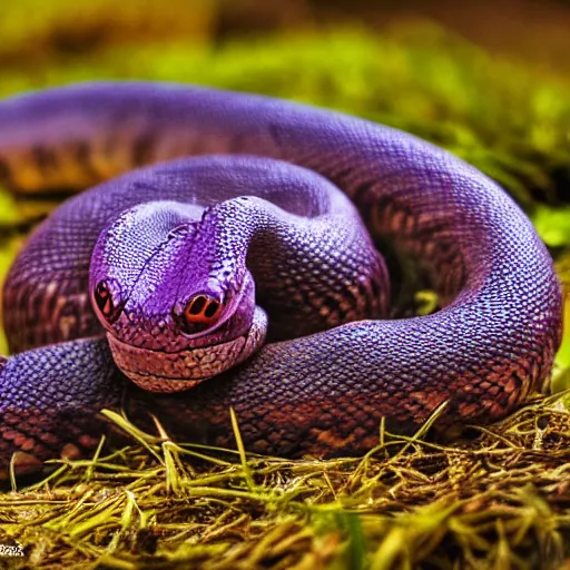 Image similar to national geographic photo of ekans, pokemon in the wild, intricate, portrait, 8 k highly professionally detailed, hdr, award winning