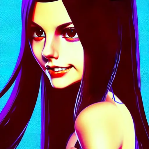 Prompt: victoria justice. underground box office hit, fantasy and seventies italian horror movie, unreal engine, intricate, ultra detailed 8 k, ambient occlusion, best, cool, extremely beautiful and aesthetic shape of face and neck, art by hiroaki samura and ilya kuvshinov and rossdraws andy warhol