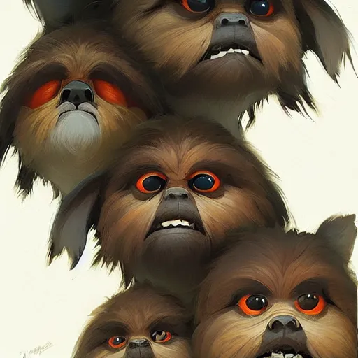 Image similar to face icon stylized minimalist ewoks, loftis, cory behance hd by jesper ejsing, by rhads, makoto shinkai and lois van baarle, ilya kuvshinov, rossdraws global illumination