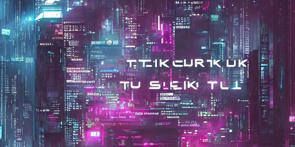 Prompt: cyberpunk styled text