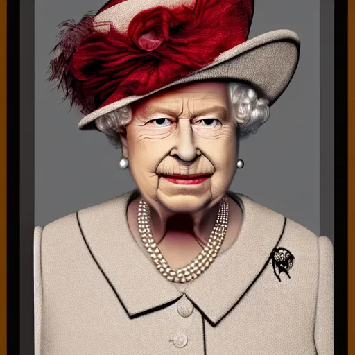 Image similar to The queen of england player by Walter White, portrait, 50mm