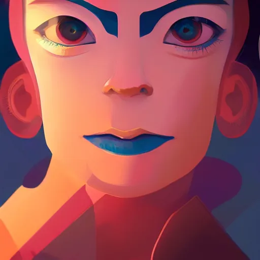 Image similar to face icon stylized minimalist contact 1 9 9 7, loftis, cory behance hd by jesper ejsing, by rhads, makoto shinkai and lois van baarle, ilya kuvshinov, rossdraws global illumination