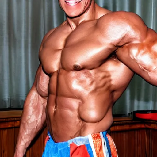 Image similar to jerma professional bodybuilder huge muscles strong expert photograph detailed
