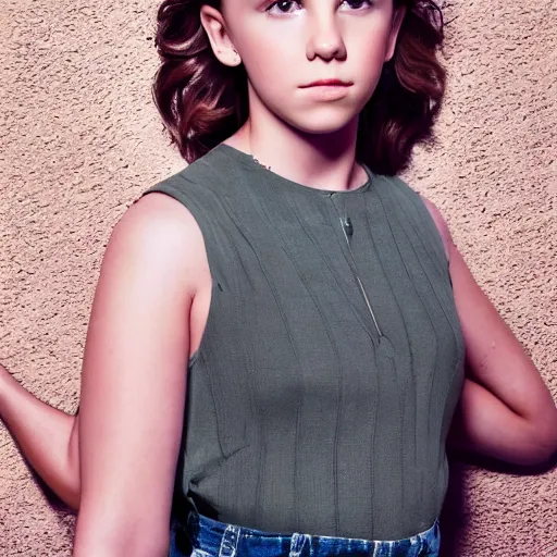 Prompt: photoshoot of Millie Bobby Brown