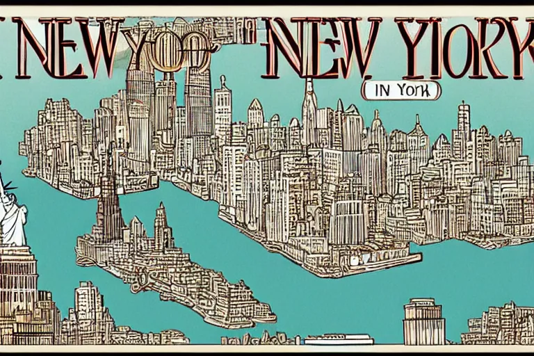 Prompt: new york in the style of 1 5 0 0 b. d