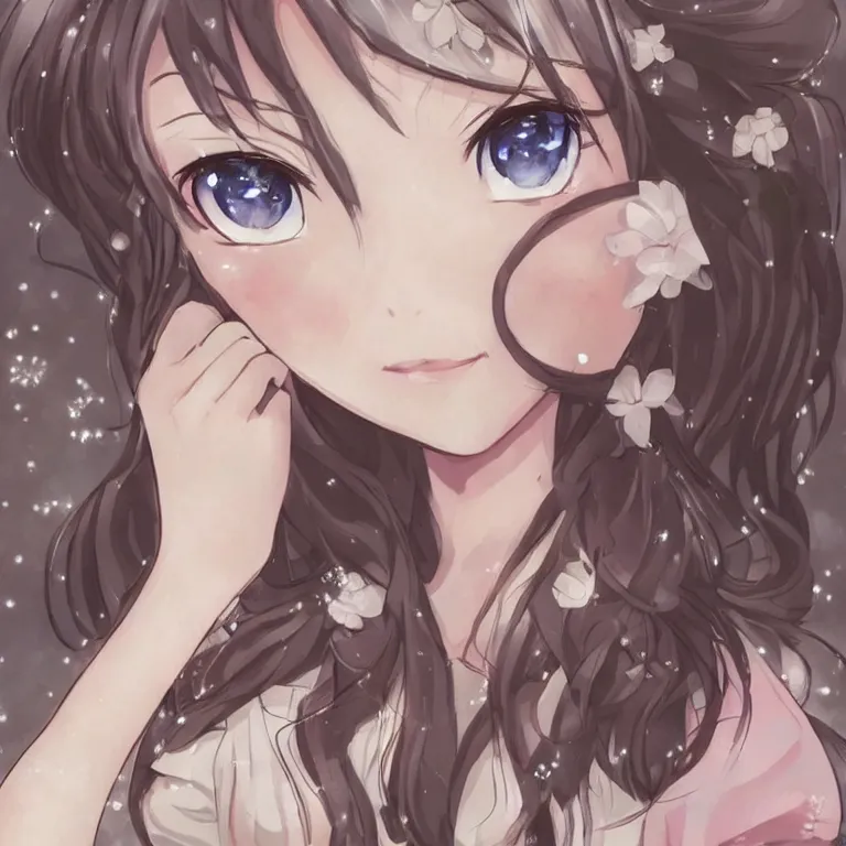 Image similar to beautiful illustration of anime maid, stunning and rich detail, pretty face and eyes