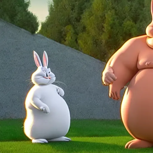 Prompt: the real life Fat Bugs Bunny big chungus