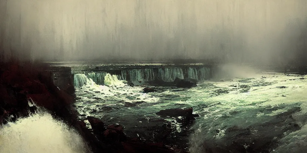 Image similar to niagara falls by jeremy mann