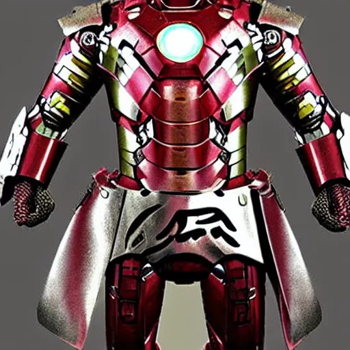 Image similar to Ironman wearing samurai styled armor