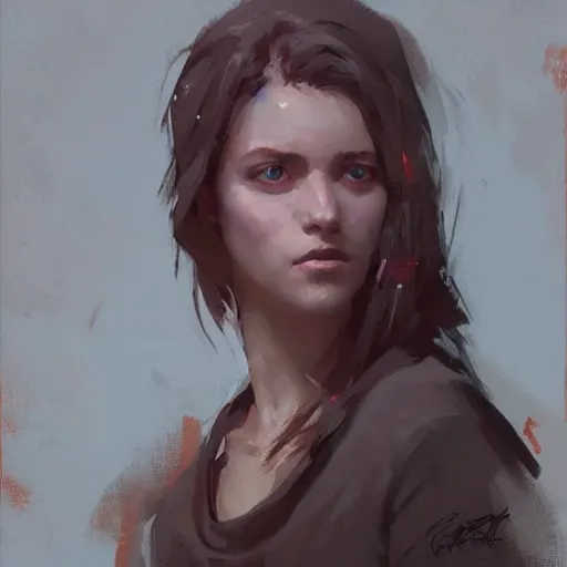 Prompt: Female Portrait. Art by Greg Rutkowski.