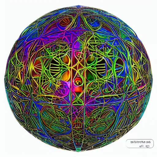 Image similar to “Sphere eversion (technicolour, photorealistic). A filigree sphere is wandering into itself (turning itself inside out in 3D space). Cutting edge, high-resolution, clean and enhanced.”