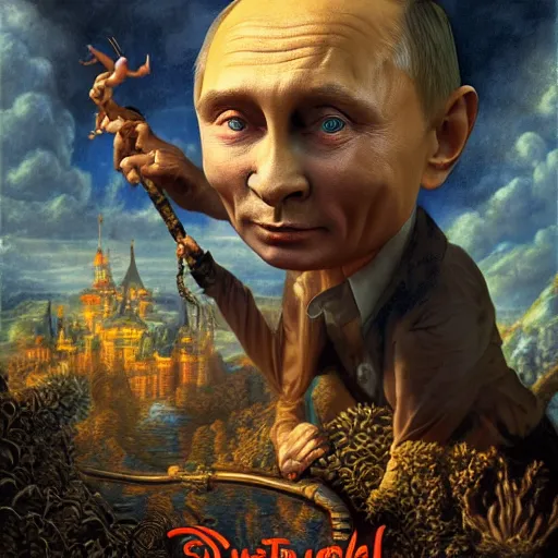 Prompt: Putin as Mystical evil Gollum, Realistic, Regal, Refined, Detailed Digital Art, Michael Cheval, Walt Disney (1937), François Boucher, Oil Painting, Steampunk, Highly Detailed, Cinematic Lighting, Unreal Engine, 8k