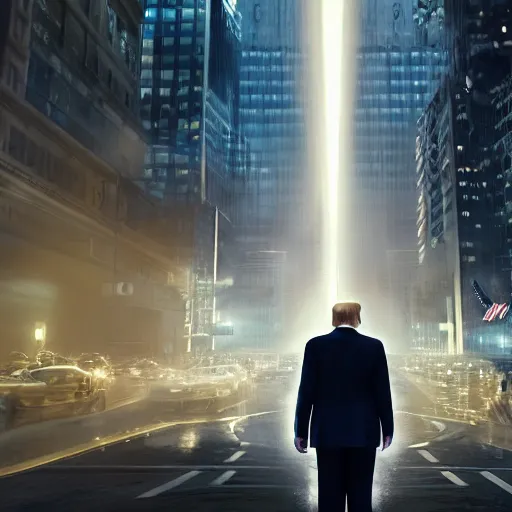 Image similar to donald trump, dramatic lighting, cinematic, establishing shot, extremely high detail, foto realistic, cinematic lighting, post processed, concept art, high details, cinematic, 8k resolution, beautiful detailed, photorealistic, digital painting, artstation, concept art, smooth, sharp focus, artstation trending, octane render, unreal engine